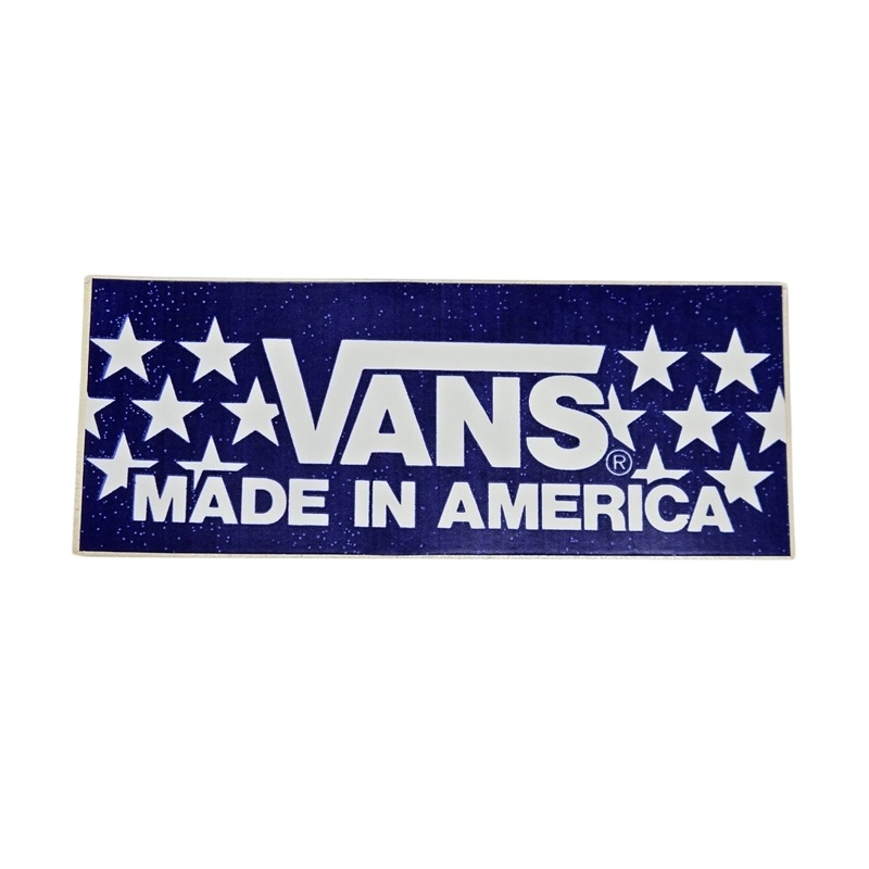 4.5″ Vintage 80s VANS MADE IN AMERICA Sticker – BLUE