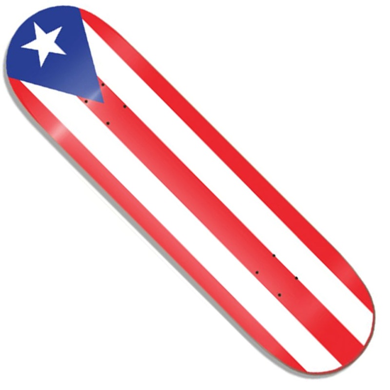 Hardbody Puerto Rico Flag Deck Multicolor 8.25 x 32 WB:14.25