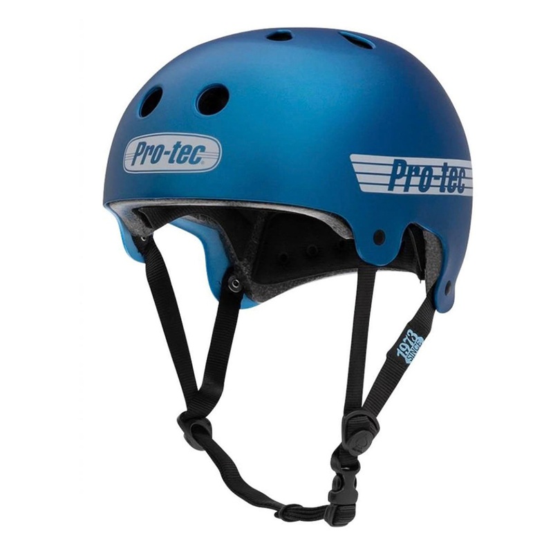Pro-Tec Old School Certified Helmet – Matte Metallic Blue Adult XS