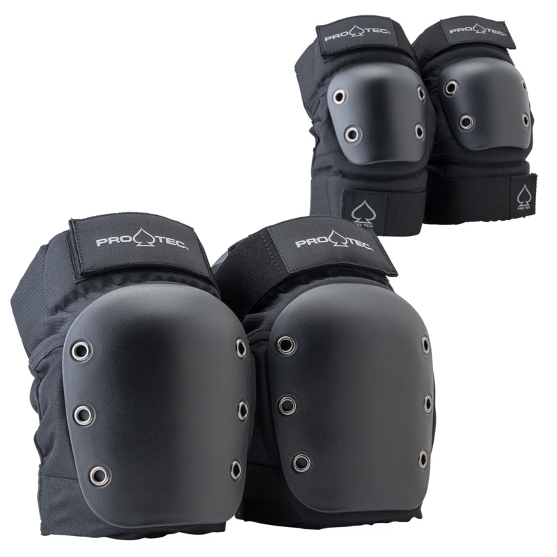 Pro-Tec Street Knee/Elbow Pad Set (Open Back) Black SM