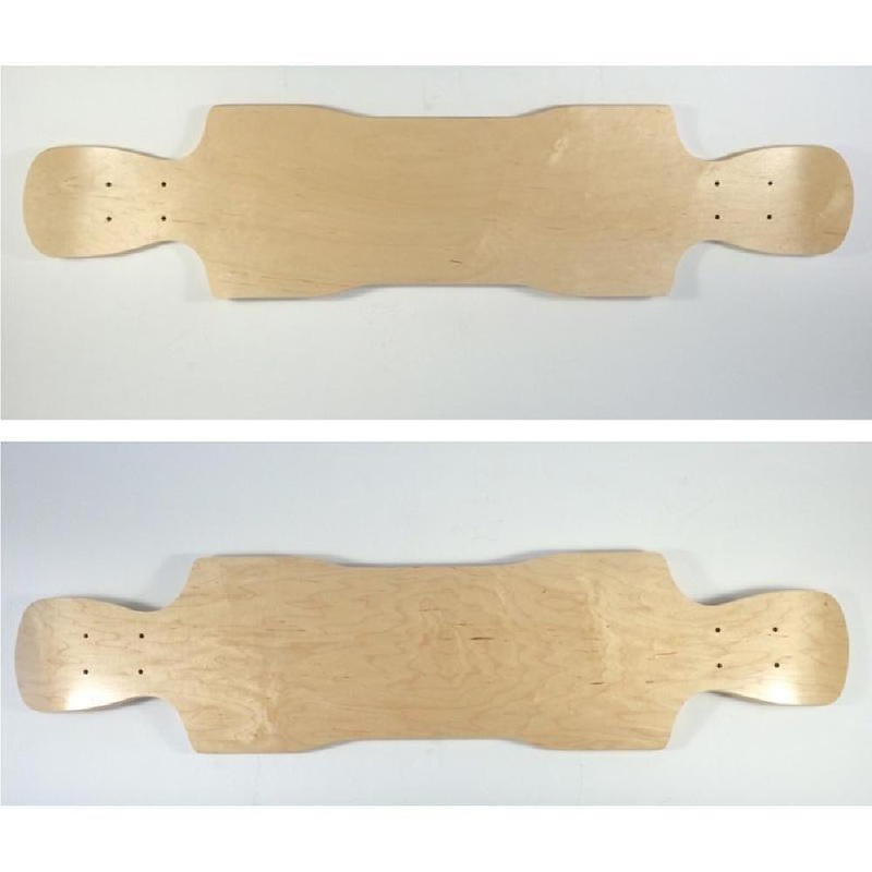 Raven Top Mount Double Kick Longboard 38″ maple – Deck