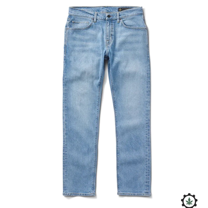 ROARK HWY133 SLIM STRAIGHT LIGHT FADE HEMP DENIM 32