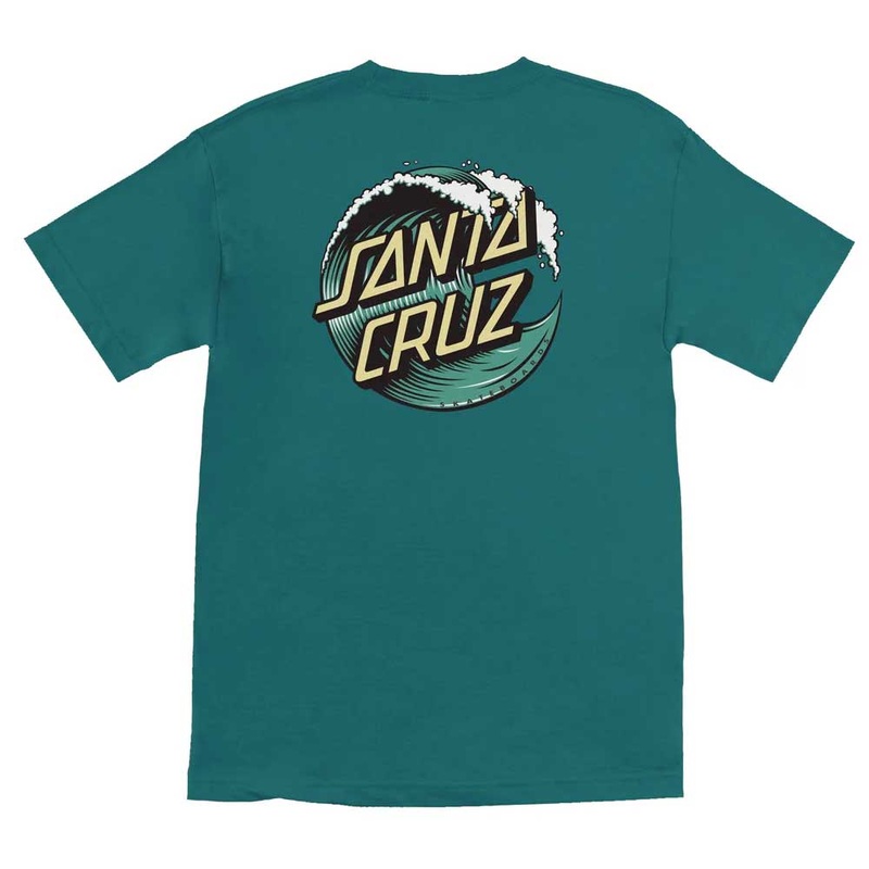 Santa Cruz Wave Dot Short Sleeve T-Shirt Medium Teal