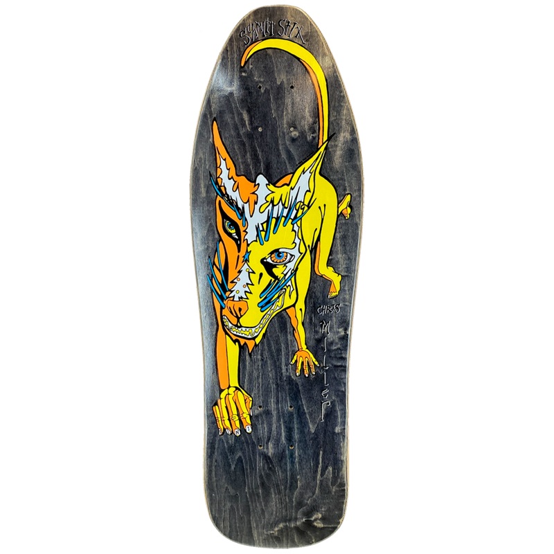 Schmitt Stix Chris Miller Dog Mini 9.125″ Skateboard Deck Black Stain
