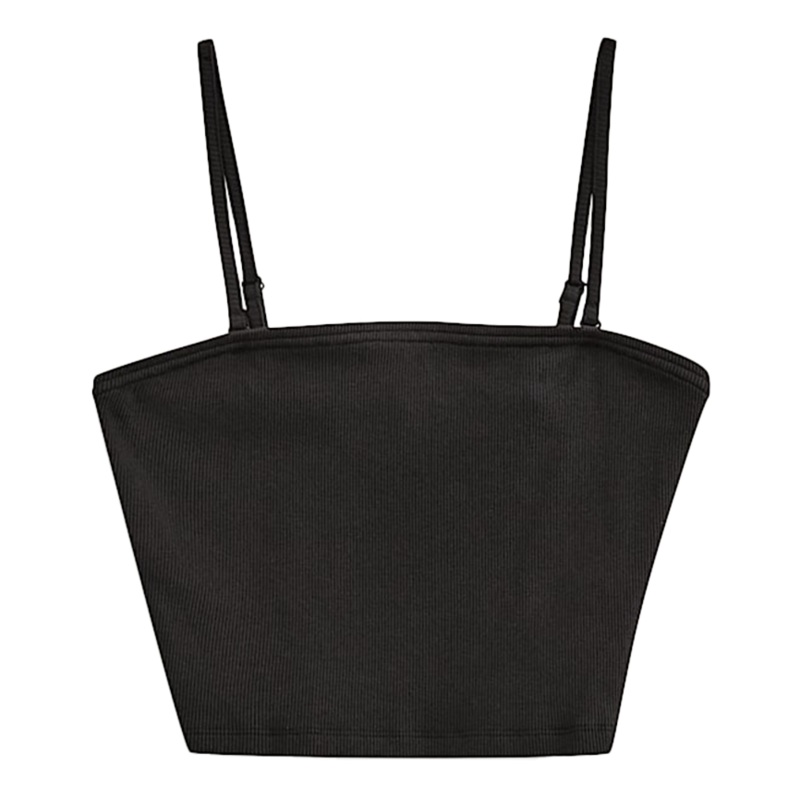 Vans Womens Drew Ribbed Tube Top Black Extra small