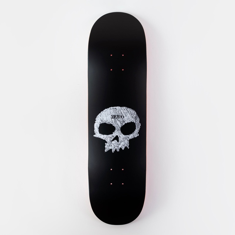 Zero 8.5″ Single Skull Chalkboard Deck – Black 8.5″