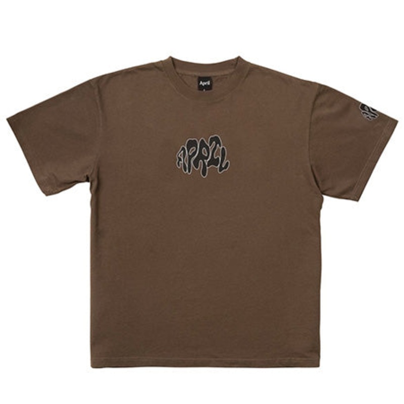 April Skateboards Warped T Shirt Chocolate Medium