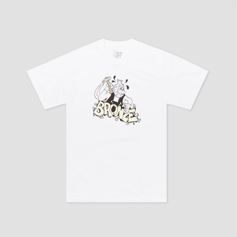 Bronze Nailing T-Shirt White Small
