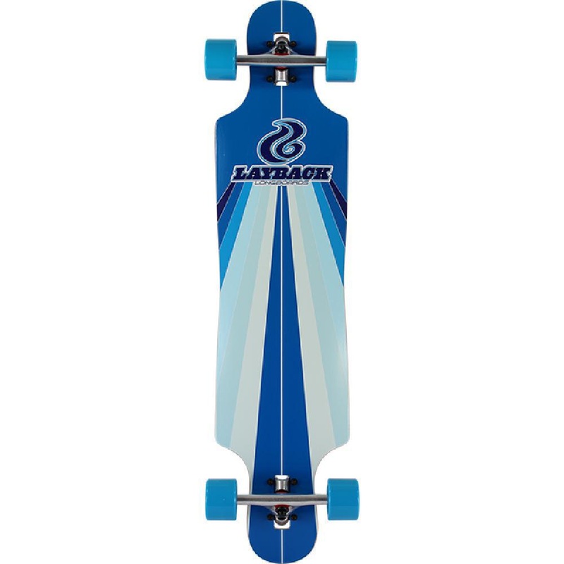 Layback Sunstripe Blue 40″ Complete Drop Through Longboard Complete