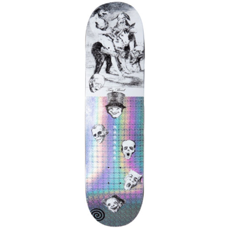 Madness Trey Wood Beast Super Sap R7 Holographic Swirl Skateboard Deck 8.25″ 8.25″