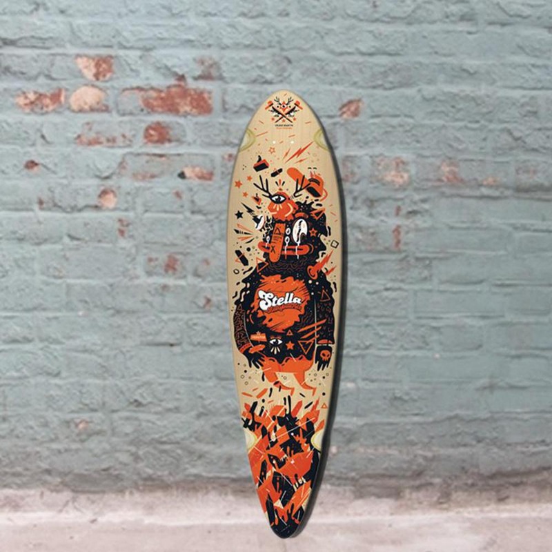 Pintail Longboard Blunt Nose Monster 38″ Stella Longboards Deck