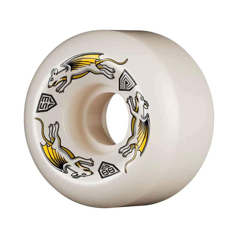 Powell Dragon Formula Nano Rats 53mm x 33mm 88a Skateboard Wheels 53mm Duro 88a Wide
