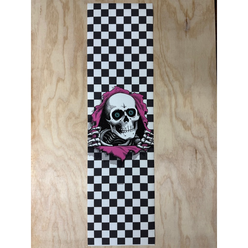 Powell Peralta Grip Tape Sheet 9 x 33 Ripper Checker (White)
