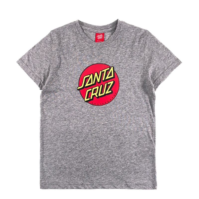Santa Cruz Youth Classic Dot T-Shirt – Grey Heather Kids S