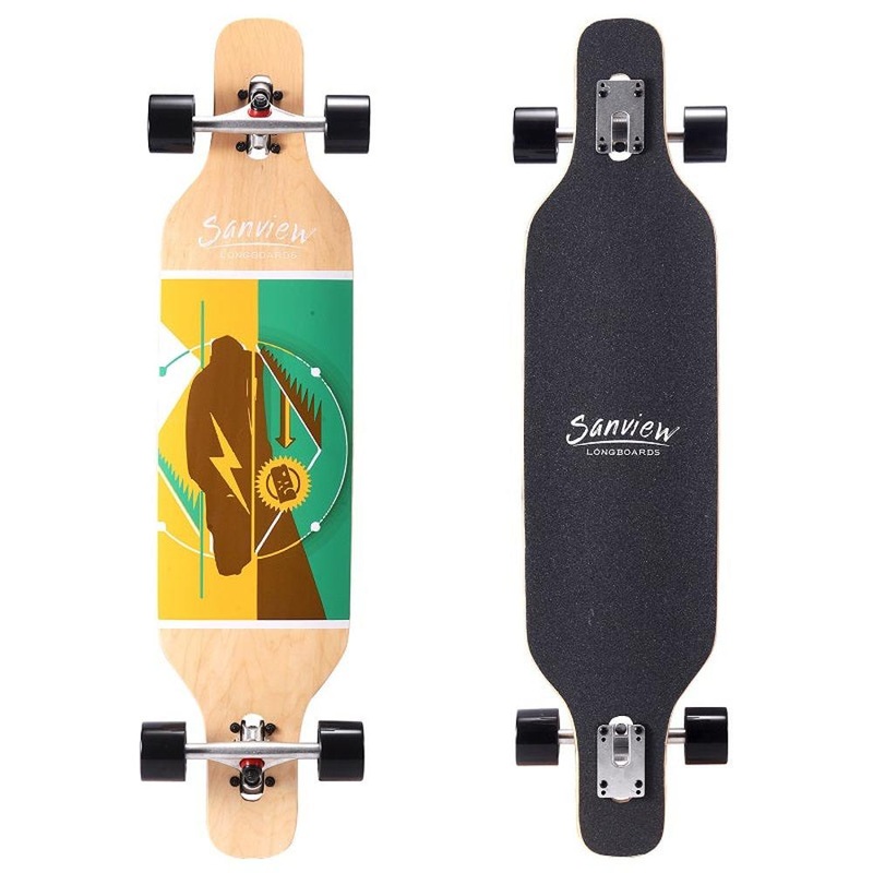 Sanview Circle Drop Through 39 inch Beginners Longboard Complete