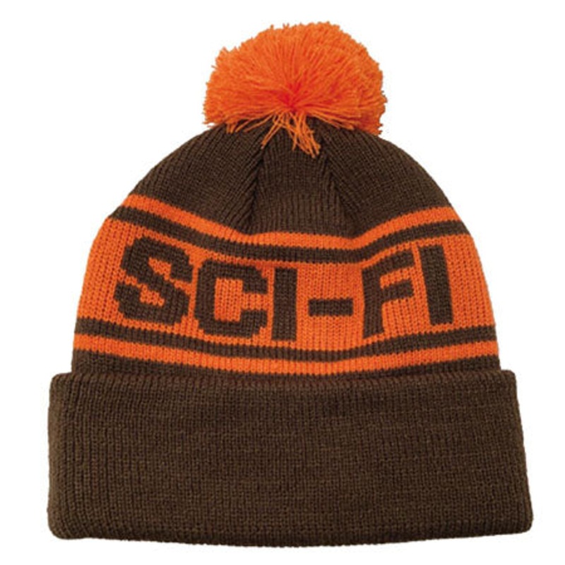 Sci-Fi Fantasy Sci-Fi Pom Beanie Brown/ Orange One size fits all