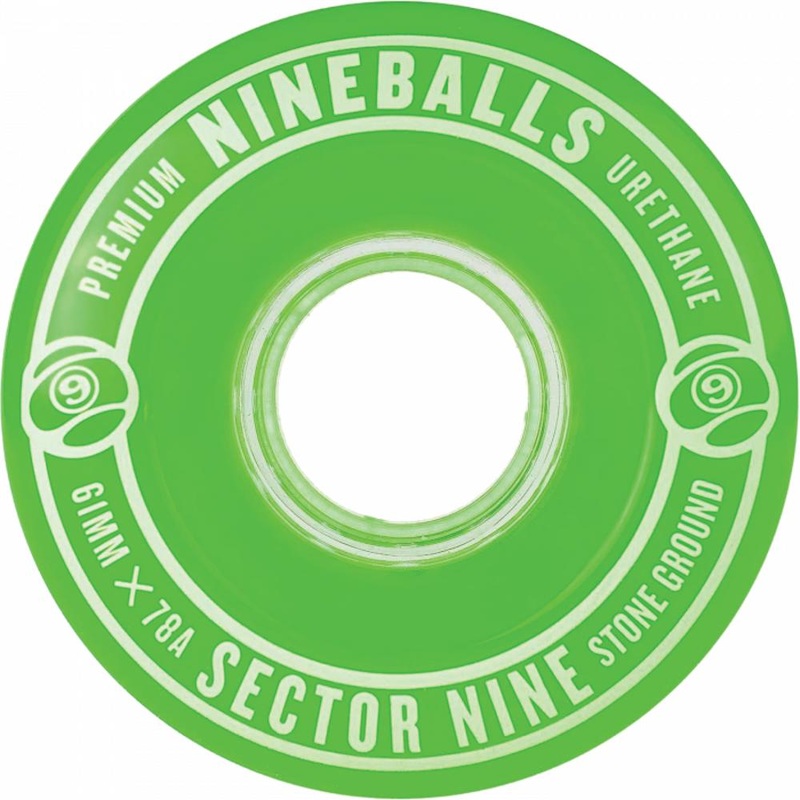Sector 9 Nine-Balls 61mm 78A Clear Green Skateboard Wheels