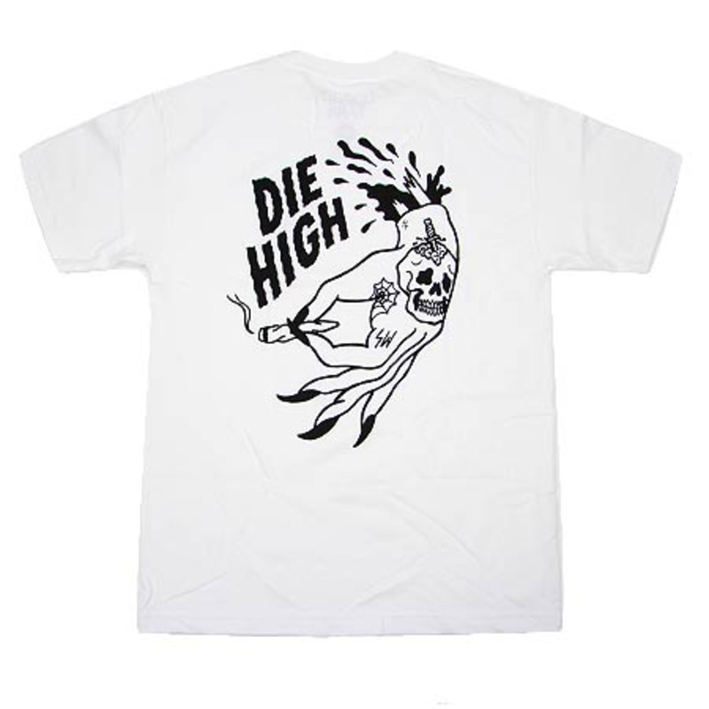 Sketchy Tank Die High T Shirt White Medium