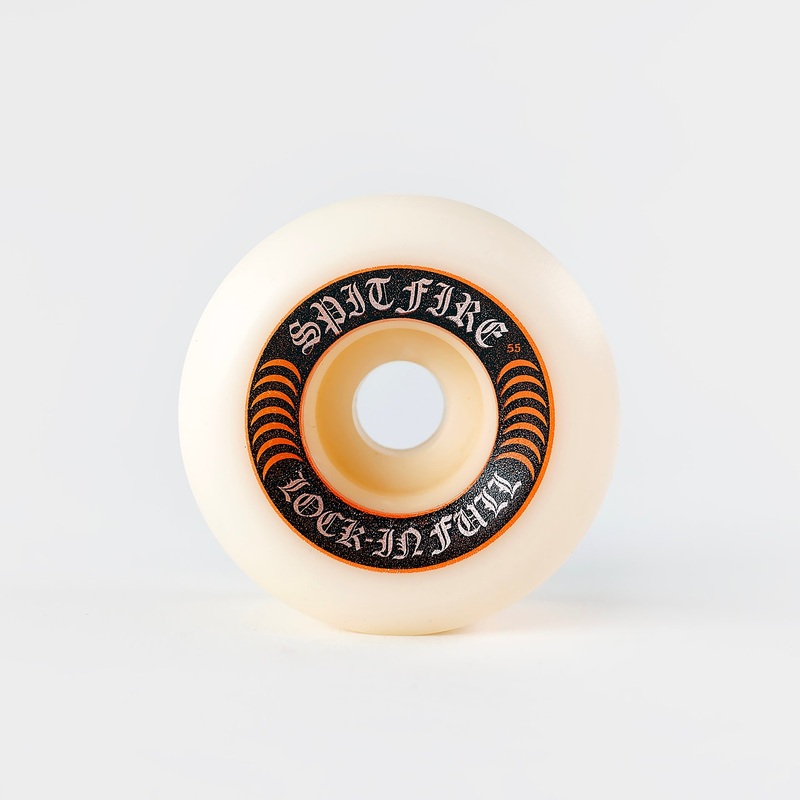 Spitfire – 55mm – 99a(DU) Formula Four Wheels Lock-Ins – White 55mm