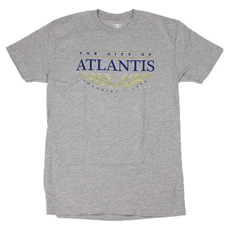 Theories Lost City T Shirt Heather Grey/ Blue Extra Large