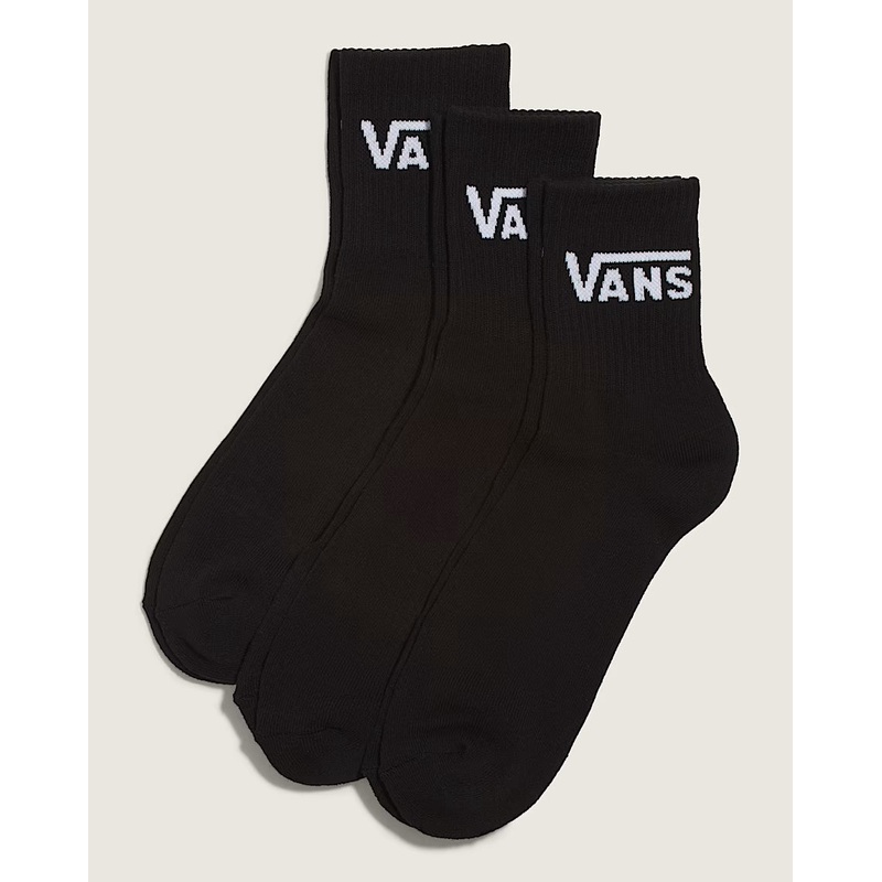 Vans Classic Half Crew Socks Black (3 Pack) M