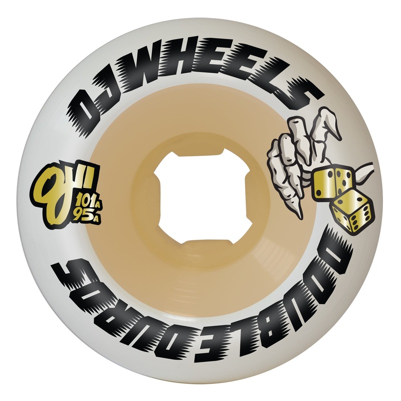54mm Double Duro White Gum Mini Combo 101a/95a OJ Skateboard Wheels White 54mm