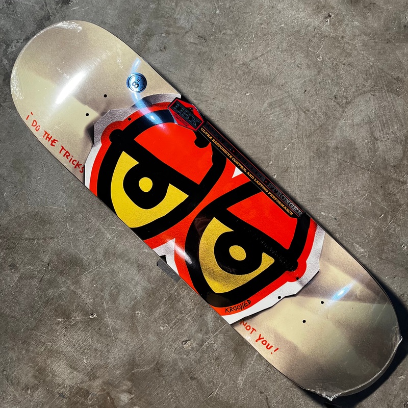 Krooked Skateboards – DBX Eyes Deck – 8.5″ Bright Orange