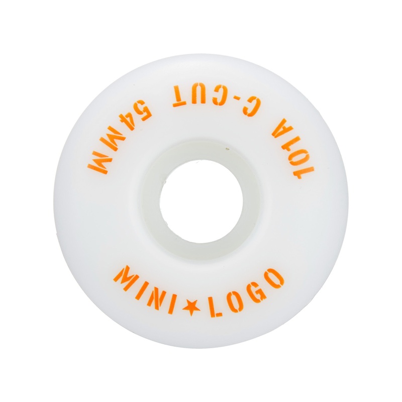 Mini Logo Skateboard C-Cut Wheels White 54MM 101A 54mm