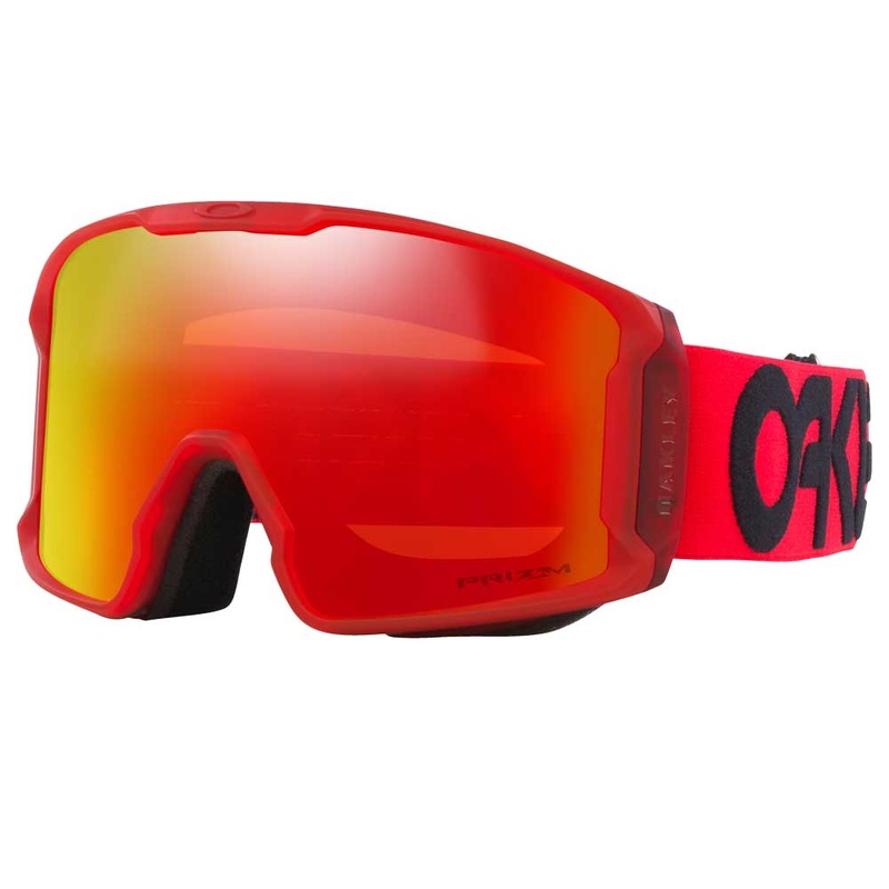 Oakley Line Miner L Snow Goggles – 2025 Matte Redliner with Prizm Snow Torch Iridium Lenses Red Red