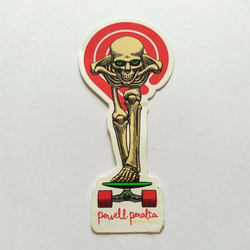Powell Peralta “Tucking Skeleton” Skateboard Sticker