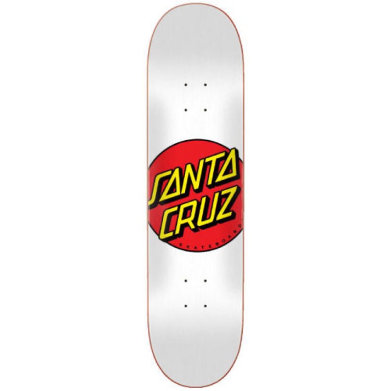 Santa Cruz Classic Dot Skateboard Deck White 8.0″ 8.0″