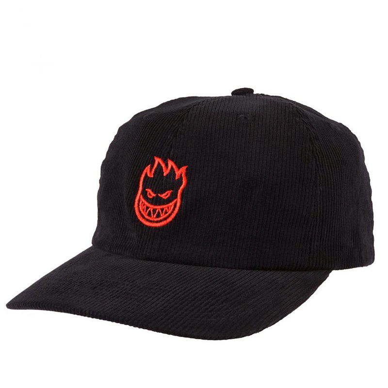 Spitfire Lil Bighead Snapback Corduroy Hat – Black / Red