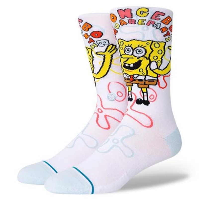 Stance Imagination Bob Crew Socks White Medium