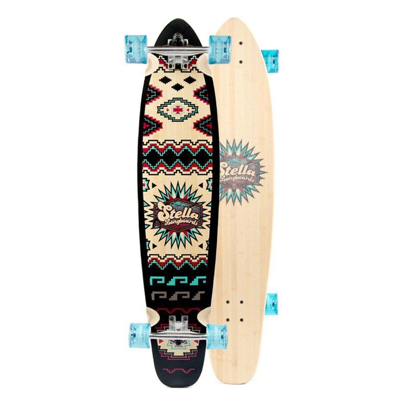Stella Bamboo Kicktail Santa Fe 42″ Longboard – Complete