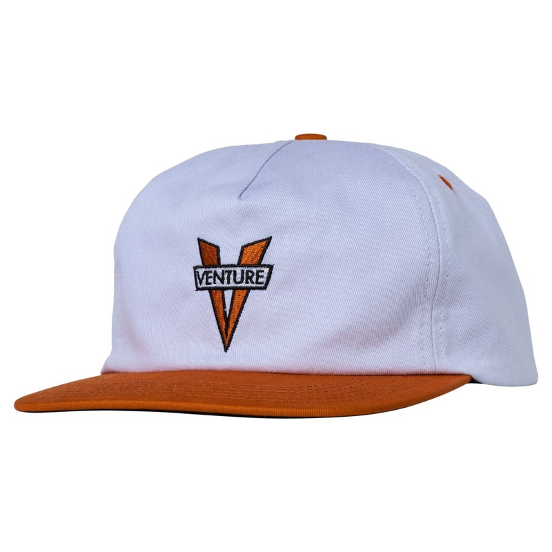 Venture Heritage Snapback Hat White/Burnt Orange
