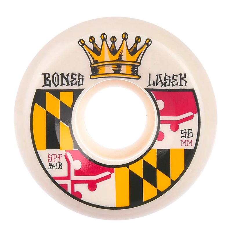 Bones – 56mm – SPF Lasek State Crest 84B(104a) – White 56mm