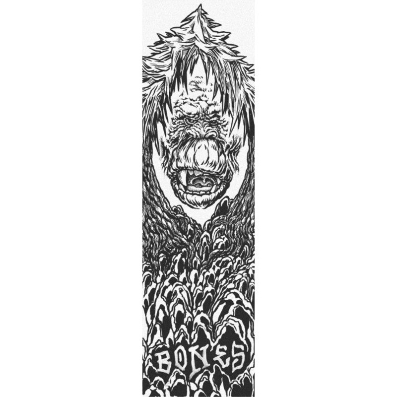 BONES WHEELS “FOREST FACE” 9″ B&W GRAPHIC GRIP TAPE