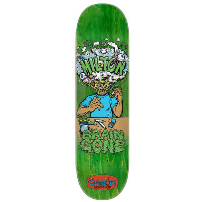 Creature Milton Martinez Brain Gone Skateboard Deck Green 8.6″ 8.6″