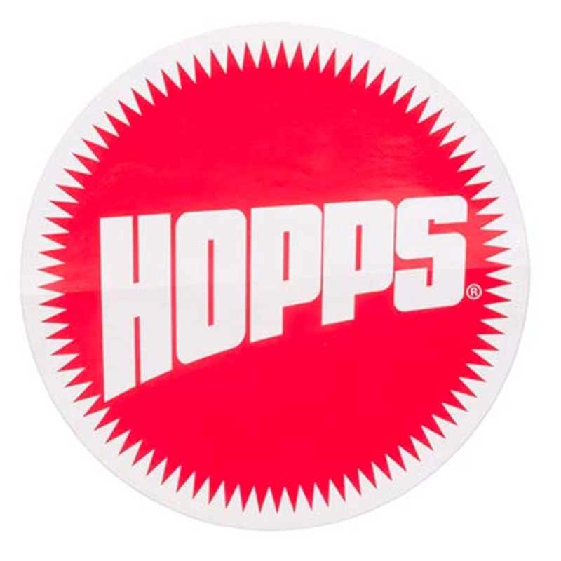 Hopps Sun Logo Sticker Red 3″