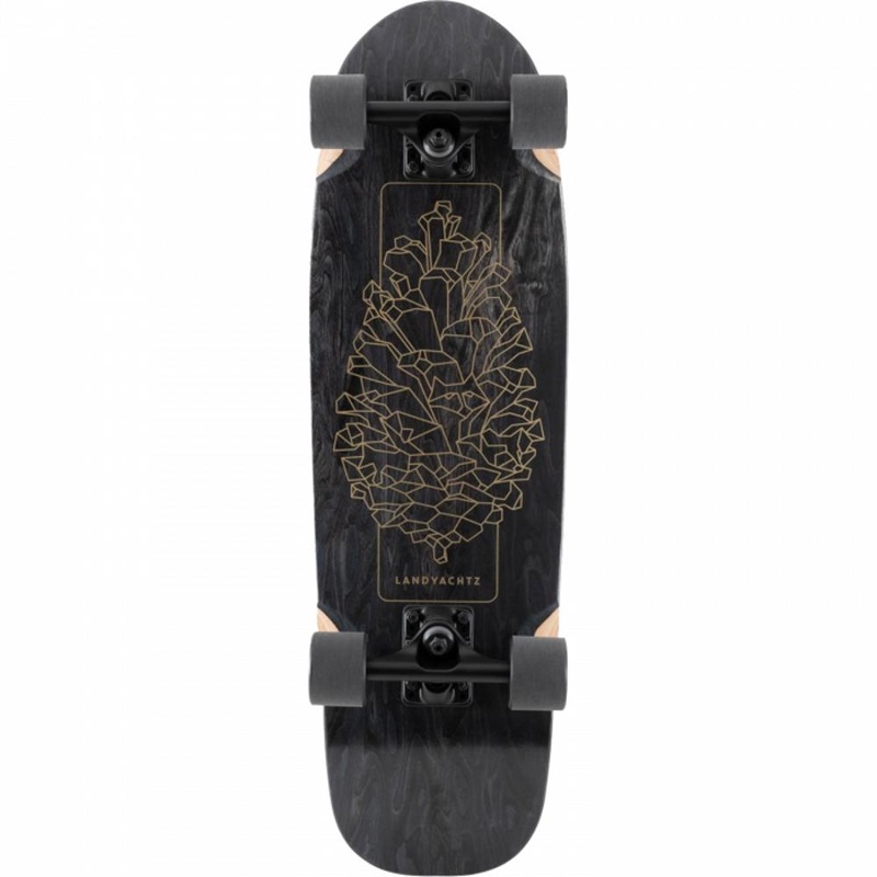 Landyachtz Dinghy Blunt Black Pinecone 28.5″ Cruiser Longboard Complete