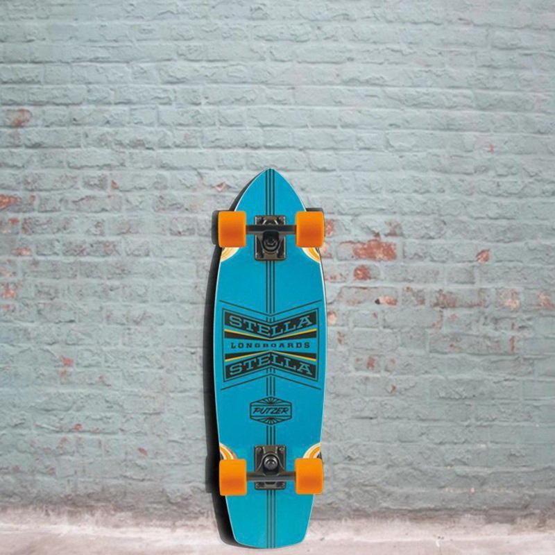 Longboard Skateboard 27″ Blue Mini Cruiser Putzer