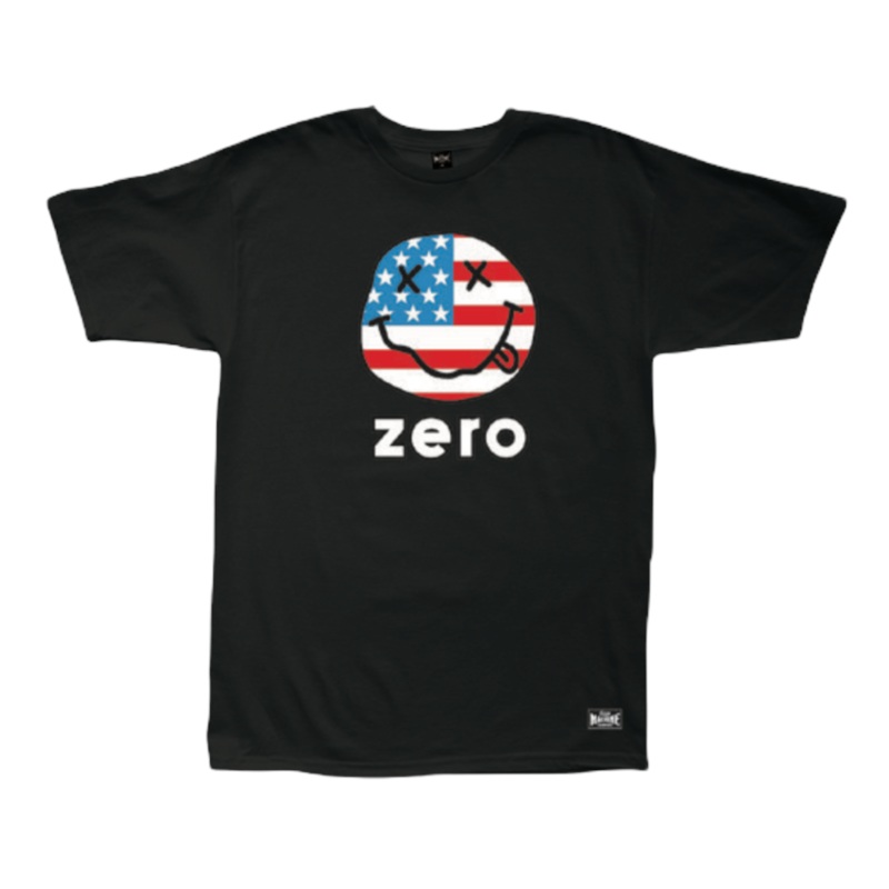 Loser Machine x Zero American Smiley T Shirt Black S Black