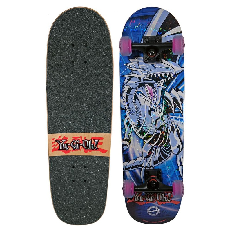 Madrid x Yu-Gi-Oh! Blue Eyes White Dragon Grub 29.5″ Cruiser Skateboard Grub 8.2″x 29.5″ / Complete