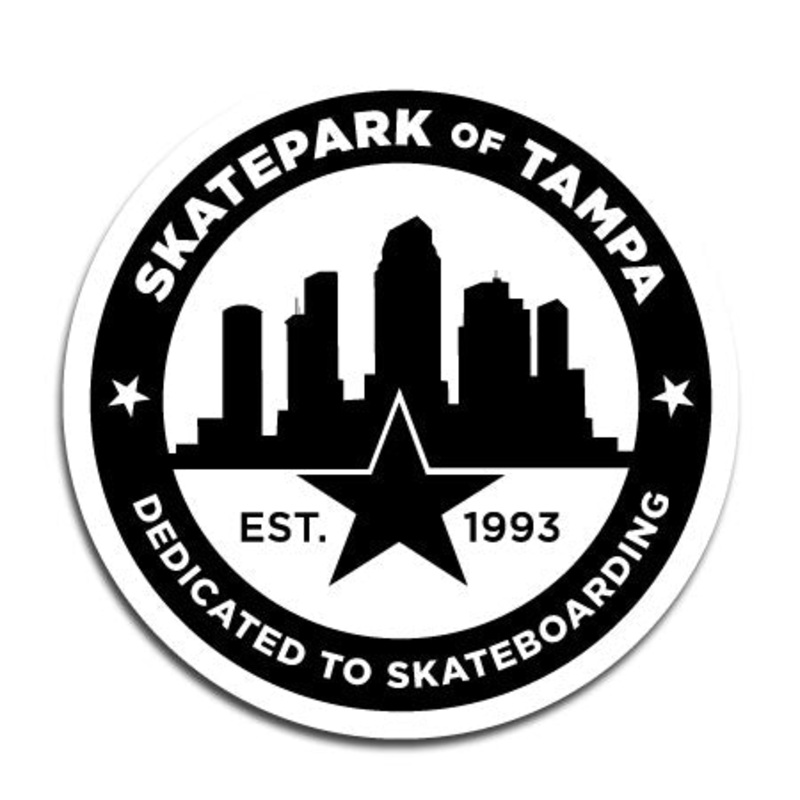 Skatepark of Tampa Circle City Tiny Hands Sticker White Small