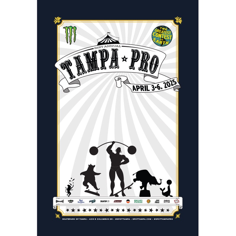 Tampa Pro 2025 Poster Multicolor 11×17