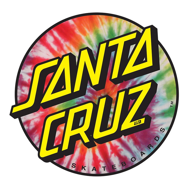 Tie Dye Dot 3in Santa Cruz Stickers (25 Pack) Multi 3 in