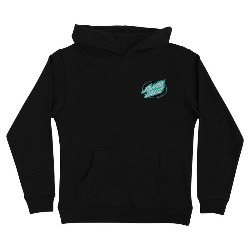 True Oval Flame Dot Santa Cruz Youth Hoodie Black S