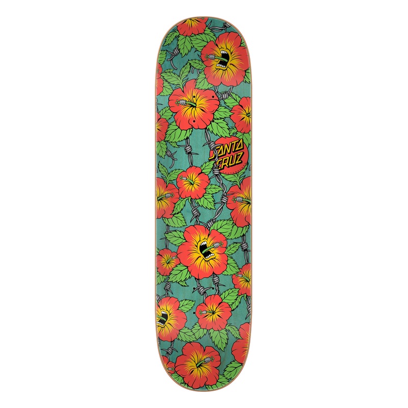 8.0in Screaming Hibiscus Santa Cruz Birch Skateboard Deck No Color 8.00in x 31.60in