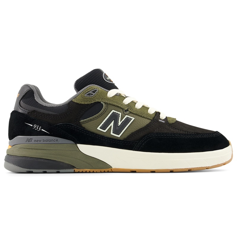 933 BST Andrew Reynolds Black Olive New Balance Numeric Skateboarding Shoes Suede 7
