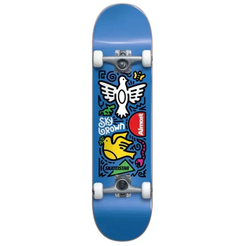 Almost Skateistan Sky Doodle Blue 7.5 in 7.5 in